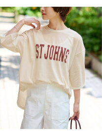 【SALE／30%OFF】シアールーズロゴTEE JOURNAL STANDARD relume ジャーナル スタンダード レリューム トップス カットソー・Tシャツ ホワイト ベージュ【RBA_E】【送料無料】[Rakuten Fashion]