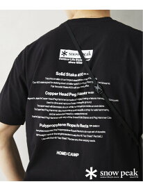 《予約》【SNOW PEAK / スノーピーク】別注 Camp tour バックプリントTシャツ JOURNAL STANDARD relume ジャーナル スタンダード レリューム トップス カットソー・Tシャツ ブラック ホワイト ベージュ【先行予約】*【送料無料】[Rakuten Fashion]