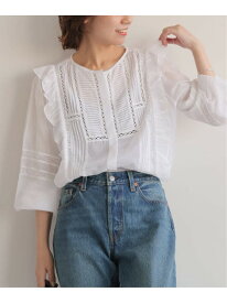 コットンラッフルピンタックブラウス JOURNAL STANDARD relume ジャーナル スタンダード レリューム トップス シャツ・ブラウス ブラック ホワイト【送料無料】[Rakuten Fashion]