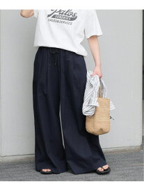 《追加》リネンコットンワイドギャザーパンツ JOURNAL STANDARD relume ジャーナル スタンダード レリューム パンツ その他のパンツ カーキグリーン ベージュ ネイビー【送料無料】[Rakuten Fashion]