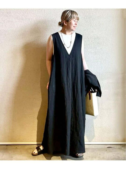 楽天市場】【SALE／30%OFF】リネンワッシャー Vネックノースリーブ  