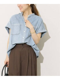《予約》ライトデニムバンドカラーフレンチ JOURNAL STANDARD relume ジャーナル スタンダード レリューム トップス シャツ・ブラウス ブルー【先行予約】*【送料無料】[Rakuten Fashion]