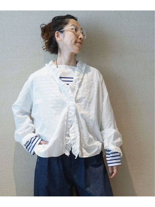 楽天市場】《追加》CLシャンブレー フリルブラウス journal standard  