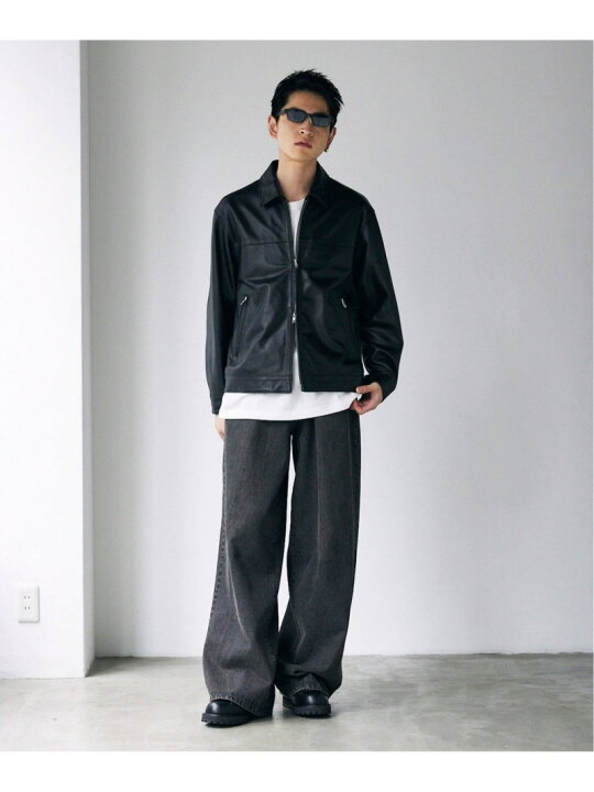 JOURNAL STANDARD シープレザー ステンカラー ブルゾン