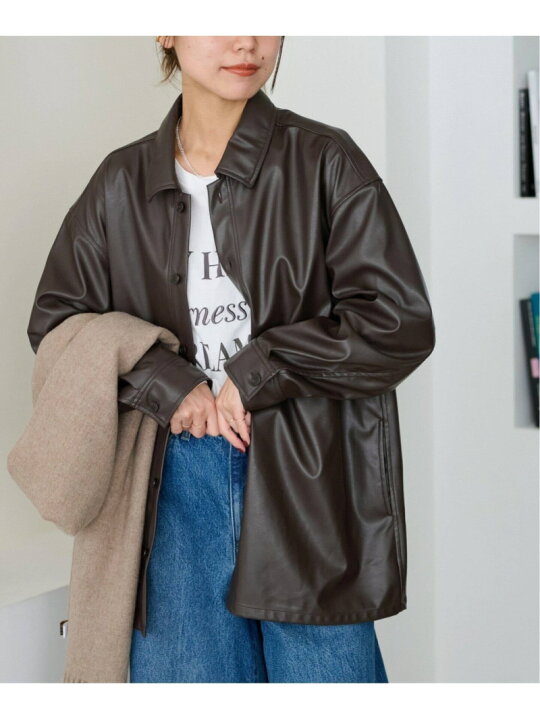 楽天市場】フェイクレザーシャツブルゾン JOURNAL STANDARD relume  