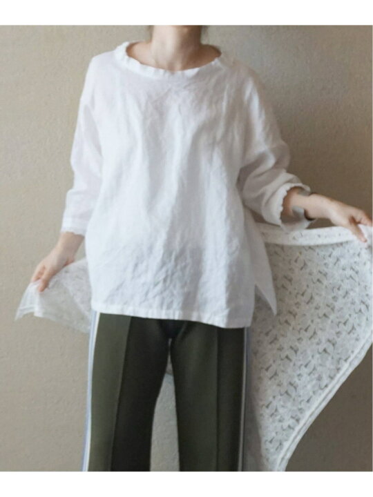 楽天市場】【SALE／30%OFF】ソフトリネン タックフリルブラウス 