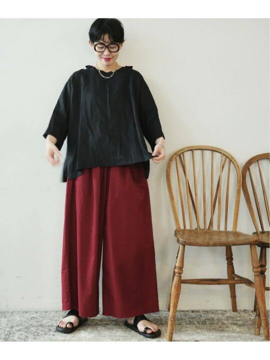 楽天市場】【SALE／30%OFF】ソフトリネン タックフリルブラウス 