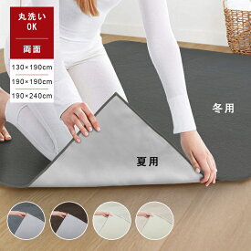 送料無料 ラグ カーペット 両面 ラグマット 洗える 防音 らぐまっと 夏用 接触冷感 冬用 ホット カーペット対応 約3畳 じゅうたん