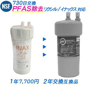 リクシル/イナックスのビルトイン（アンダーシンク）浄水器用 JF-45N 互換カートリッジ（2年交換）[PFAS除去対応] （互換 / 汎用品）【送料無料】【RSL】