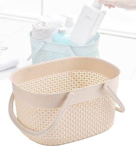 【2個セット】バスバスケット 浴室用 シャンプー バスケット 収納ボックス 手提げ お風呂収納バスケット浴室用 バス用品収納 シャワーバスケット 温泉 ポーチ スパ バッグ 用 品 化粧 入れ