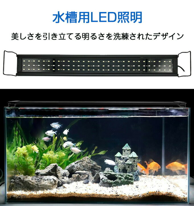 楽天市場】＼伸縮ブラケット付き／水槽 ライト タイマー 伸縮 小型 