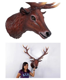鹿置物動物インテリアシカ大鹿の頭部 / Red Deer Stag-Head Only　fr130095