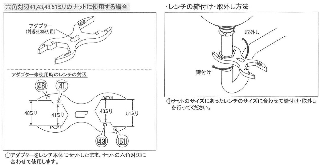 排水管たいへんレンチ 609-609  RCP 日本製 メンテナンス ツール 工具 スパナ 洗面台 ナット ネコポス対応