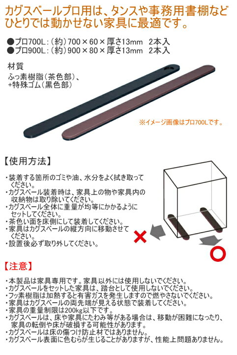 楽天市場】カグスベール プロ700L 2本入 RCP 日本製 家具スベール 家具 