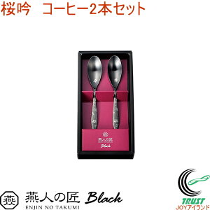 燕人の匠 ブラック 桜吟 コーヒースプーン2本セット ECTB-301 RCP 送料無料 日本製 燕三条産 ステンレス キッチン用品 スプーン コーヒースプーン コーヒー カトラリー セット ギフト