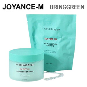 �yBRINGGREEN�z�e�B�[�c���[�V�J�g���u���X�[�W���O�g�i�[�p�b�h 90�� + 90�� �l�ߑւ����(�p���[�p�b�N)/Tea tree Trouble Soothing Toner Pad 90+90sheets/������/�u���b�N�w�b�h/�z���C�g�w�b�h/�玉/����/