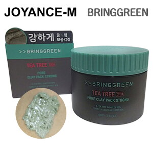�yBRINGGREEN�z�e�B�[�c���[�V�J�|�A�N���C�p�b�N�X�g�����O 100g/Tea Tree Cica Pore Clay Pack Strong 100g/�u�����O�O���[��/�j�L�r��/�q����/�p��/�ь�/�؍��R�X��