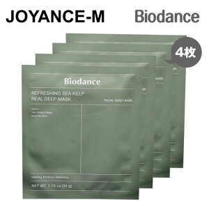 yBiodanceztbVOV[PvAfB[vV[g}XN 4/Refreshing Sea Kelp Real Deep Mask 4ea/XLPA/pbN/q/ێ Ï /؍RX