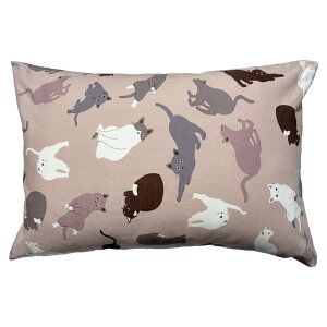 枕カバー まくらカバー ピロケース 35x50 1枚 キャット ピンク 送料無料 日本製 寝室 清潔 安心 旅館 業務用 ベッド用 綿 お買い得 メーカー直販 洗える まくらかばー おしゃれ かわいい ピロケ