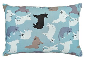 枕カバー 1枚 ネコ 35x50cm ブルー 日本製 送料無料 ネコポス便限定 猫 ねこ ピロケース セット まくらカバー マクラカバー ピロケース ピローケース 35 50 35x50