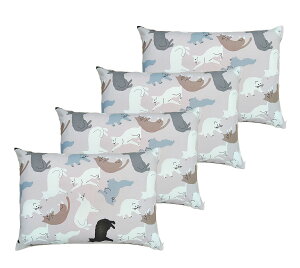 枕カバー 4枚 ネコ 43x63cm ピンク 日本製 送料無料 ネコポス便限定 猫 ねこ セット まくらカバー マクラカバー ピロケース ピローケース 43 63 43x63