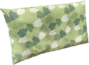 1枚 長座布団カバー 68x120 モンステラ 約68×120cm 日本製 和室 洋室 北欧 綿 洗える 昼寝 大判サイズ ごろ寝マットカバー メーカー直販 おしゃれ かわいい ファスナー タイプ セット コットン オ