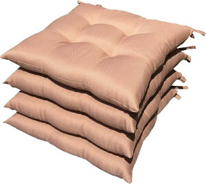 4枚 シートクッション プレイン 約45×45cm BE 日本製 送料無料 おしゃれ かわいい 椅子用 ヌード クッション ひも付き 背もたれ ソファー テレワーク リモート セット 在宅勤務 瞑想 安心 業務