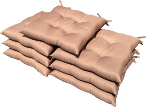 7枚 シートクッション プレイン 約45×45cm BE 日本製 送料無料 おしゃれ かわいい 椅子用 ヌード クッション ひも付き 背もたれ ソファー テレワーク リモート セット 在宅勤務 瞑想 安心 業務