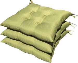 3枚 シートクッション プレイン 約45×45cm GN 日本製 送料無料 おしゃれ かわいい 椅子用 ヌード クッション ひも付き 背もたれ ソファー テレワーク リモート セット 在宅勤務 瞑想 安心 業務