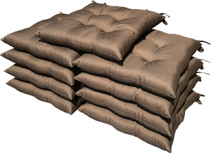 9枚 シートクッション プレイン 約45×45cm BR 日本製 送料無料 おしゃれ かわいい 椅子用 ヌード クッション ひも付き 背もたれ ソファー テレワーク リモート セット 在宅勤務 瞑想 安心 業務