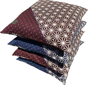 4枚 組 座布団カバー 55 59 絣 約 55×59cm 各色2 送料無料 日本製 綿100% 銘仙判 安心 旅館 業務用 居酒屋 和室 洋室 和風 洋風 北欧 綿 お買い得 洗える おしゃれ かわいい コットン セット カジュ