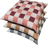 3枚 組 座布団カバー 55 59 和市松 約 55×59cm 各色1枚 送料無料 日本製 綿100% 銘仙判 安心 旅館 業務…