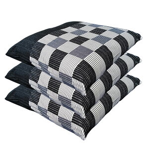 座布団カバー 55 59 3枚組 しじら格子 レッド 約 55x59cm 送料無料 日本製 綿100% 銘仙判 3枚 セット 55x59 旅館 業務用 居酒屋 和室 洋室 和風 洋風 北欧 法事 綿 お買い得 洗える おしゃれ コットン