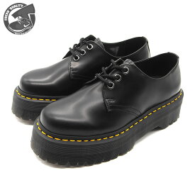 Dr.Martens 1461 QUAD 3HOLE SHOES BLACK POLISHED SMOOTH 25567001 ドクターマーチン 1461 クアッド 3ホール シューズ ブラック レディース