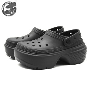 CROCS STOMP CLOG BLACK 209347-001 NbNX Xgv NbO ubN fB[X Y T_