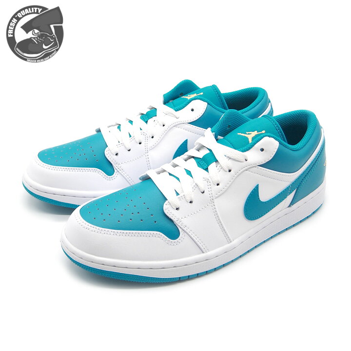 楽天市場】NIKE AIR JORDAN 1 LOW AQUATONE/CELESTIAL GOLD-WHITE 