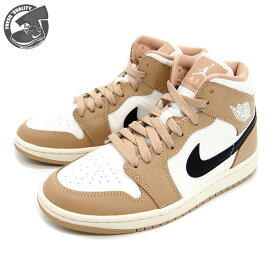 NIKE WMNS AIR JORDAN 1 MID SAIL/BLACK-DESERT bq6472-103 ナイキ ウィメンズ エアジョーダン 1 ミッド セイル/ブラック-デザート