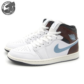 NIKE AIR JORDAN 1 MID SE WHITE/BLACK/SAIL/BLUE GREY fq7831-142 ナイキ エアジョーダン1 ミッド SE ホワイト/ブラック／セイル/ブルーグレー