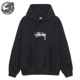 STUSSY STOCK APPLIQUE HOODIE BLACK 118475 ステューシー ストック アップリケ フーディー ブラック 2023HO