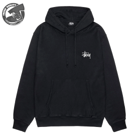 STUSSY BASIC STUSSY HOODIE PIGMENT DYED BLACK 1924879p ステューシー ベーシック ステューシー フーディー ピグメント ダイ ブラック 2023HO