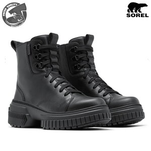 SOREL ONA AVE BOOT LACE WP BLACK/BLACK(010) NL5141 \ I[GkG[Axj[u[c[XEH[^[v[t ubN/ubN fB[X