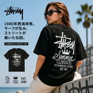 STUSSY Tシャツ ステューシー 半袖 Tシャツ ブランド ロゴtシャツ 半袖Tシャツ カジュアル クルーネック …