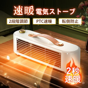 2秒即暖 電気ファンヒーター 静音 セラミックファンヒーター 暖房 小型暖風機 電気ストーブ セラミックヒーター 小型 800W 電気ヒーター 過熱保護 転倒自動オフ ヒーター 卓上 足元 オフィス