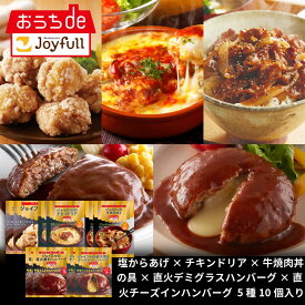 【楽天お買い物マラソン 通常価格10,998円⇒5,499円】簡単調理セット　5種10個入り（直火焼きデミグラスハンバーグ×直火焼きチーズインハンバーグ×牛焼肉丼の具×チキンドリア×塩唐揚げ） おかず 冷凍 おかずセット 総菜セット 冷凍食品 詰め合わせ お惣菜セット