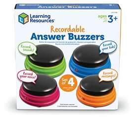 ラーニングリソーシズ (Learning Resources) 早押しボタン アンサーブザー 録音可能 直径約9cm 4個入り 正規品 LER3769