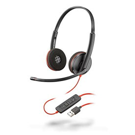 Plantronics ブラックワイアー C3220 ヘッドセット - ステレオ - ブラック - USB Type A - 有線 - 20 Hz - 20 kHz - オーバーヘッド型 - 両耳用 - 耳載せ - ノイズキャンセリングマイク