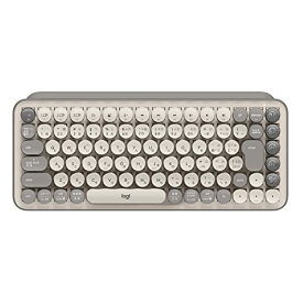 Logicool POP KEYS K730GY メカニカル ワイヤレス キーボード グレージュ 日本語配列 メカニカルキーボード ワイヤレスキーボード Bluetooth Logi Bolt Unifying非対応 windows mac chrome iPad ios Android 無線 K730 国内正規品