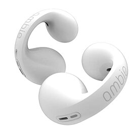 ambie sound earcuffs （アンビー サウンド イヤカフ） AM-TW01/WHITE/耳をふさがないながら聴き/完全ワイヤレス/最大6時間連続再生＋ケース充電2回/CVC8.0対応マイク/QCC3040搭載/SBC, AAC, aptX, aptX Adaptive対応/