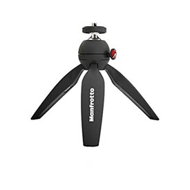 Manfrotto ミニ三脚 PIXI ブラック カメラ用ミニ三脚 動画用ハンドグリップ 耐荷重1kg 高さ13.5cm 自重0.17kg アルミニウム イタリア製 ミラーレスカメラ 一眼レフカメラ コンパクトカメラ スマホ MTPIXIMII-B