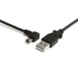 StarTech.com 90cm ミニUSB変換ケーブル miniUSB左向きL型ケーブル USB A端子 オス - USB mini-B端子 オス USB2HABM3LA